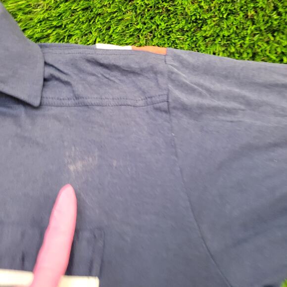 Vintage 90s Van-Heusen MOD Polo Shirt Large 22x28 Sun-Faded - Picture 4 of 16